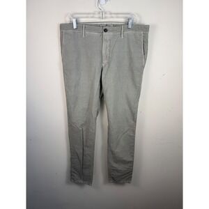 Incotex Slacks Mens 38 Olive Green Sage Grey Cotton Chino Trousers Slim Fit